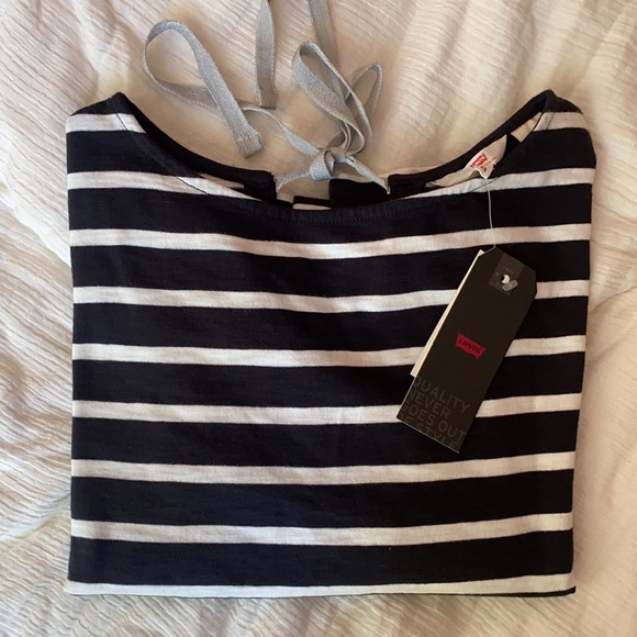 New Levi's Cora Sailor Long Sleeve striped Tee - Picture 6 of 7